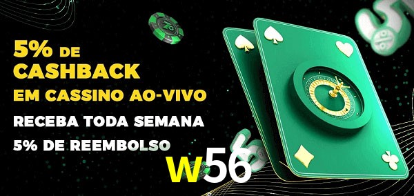 Promoções do cassino ao Vivo w56